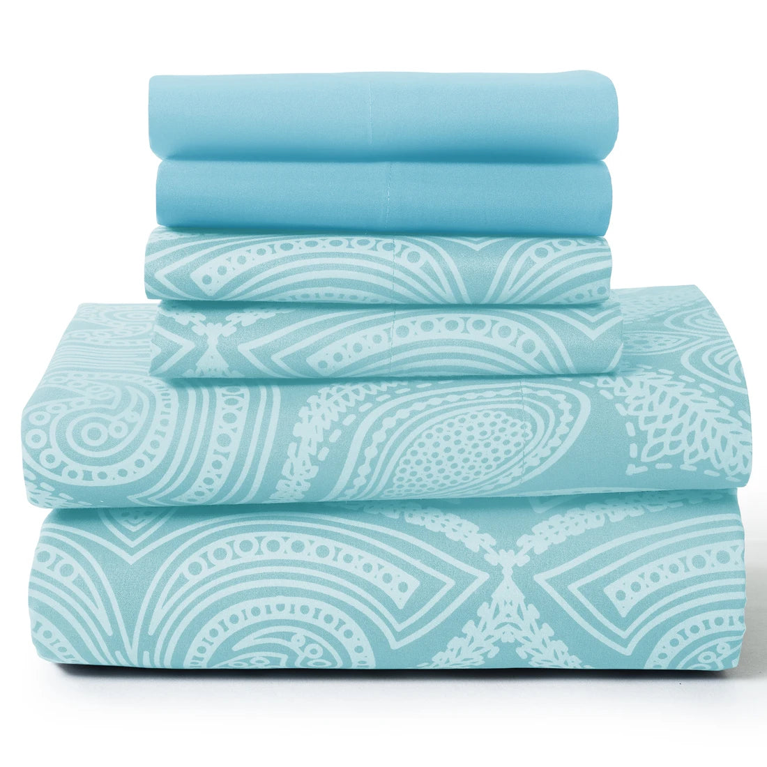 Lux Decor 6Pc Paisley Sheet Set – Luxurious Printed Bed Sheets