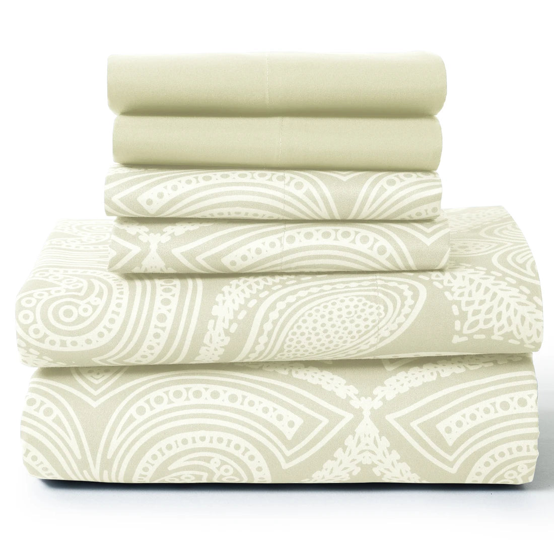 Lux Decor 6Pc Paisley Sheet Set – Luxurious Printed Bed Sheets