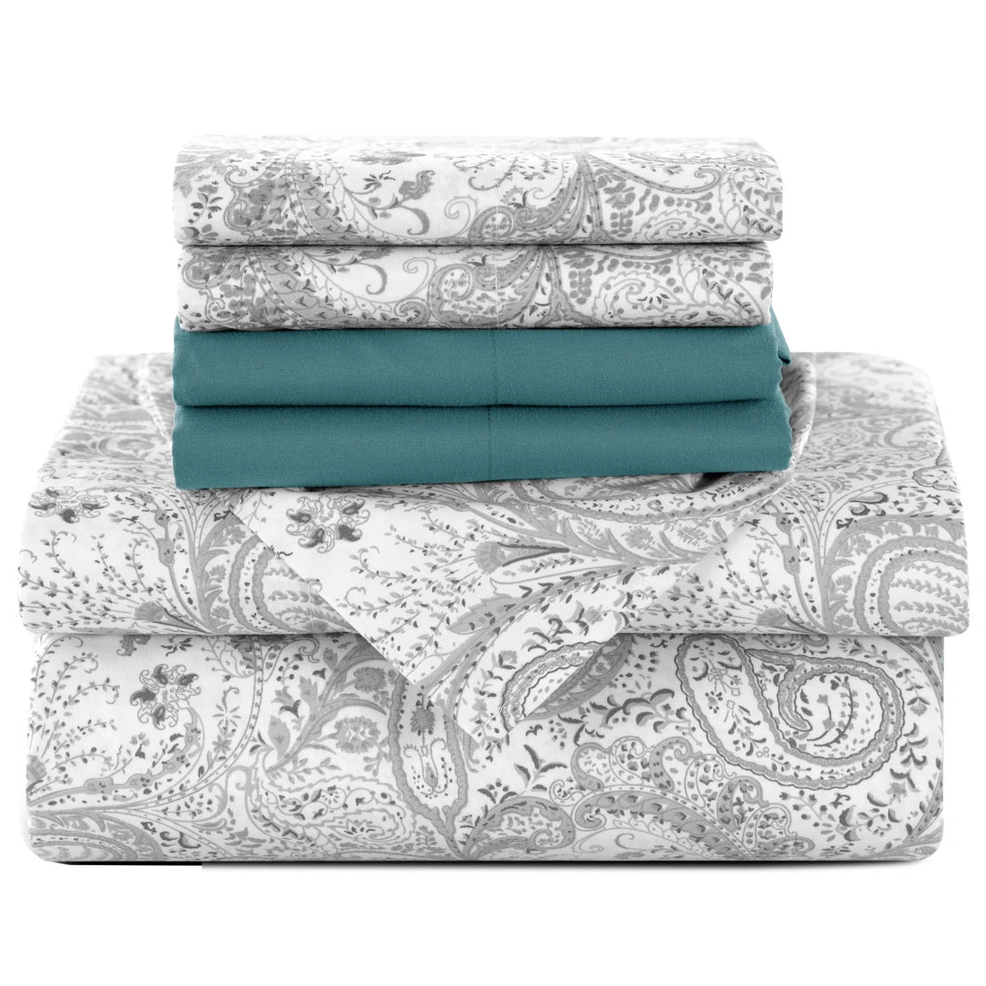 Lux Decor 6Pc Paisley Sheet Set – Luxurious Printed Bed Sheets