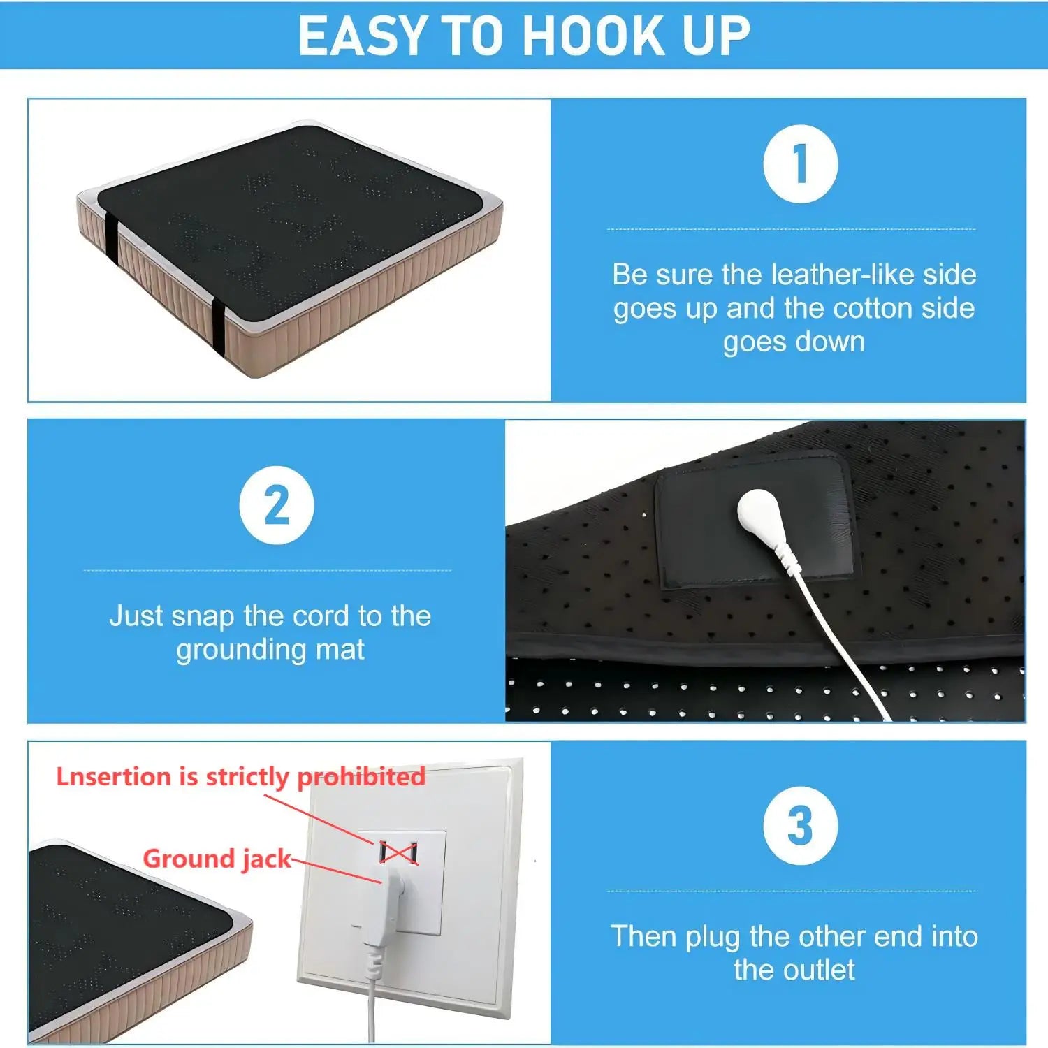 Grounding Sheet Combo, Grounding Mat, Faux Leather Grounding Mat.