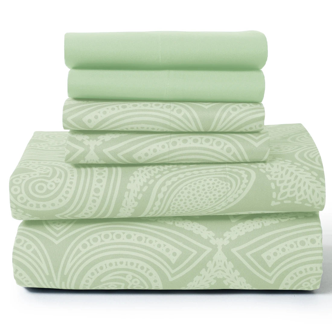Lux Decor 6Pc Paisley Sheet Set – Luxurious Printed Bed Sheets