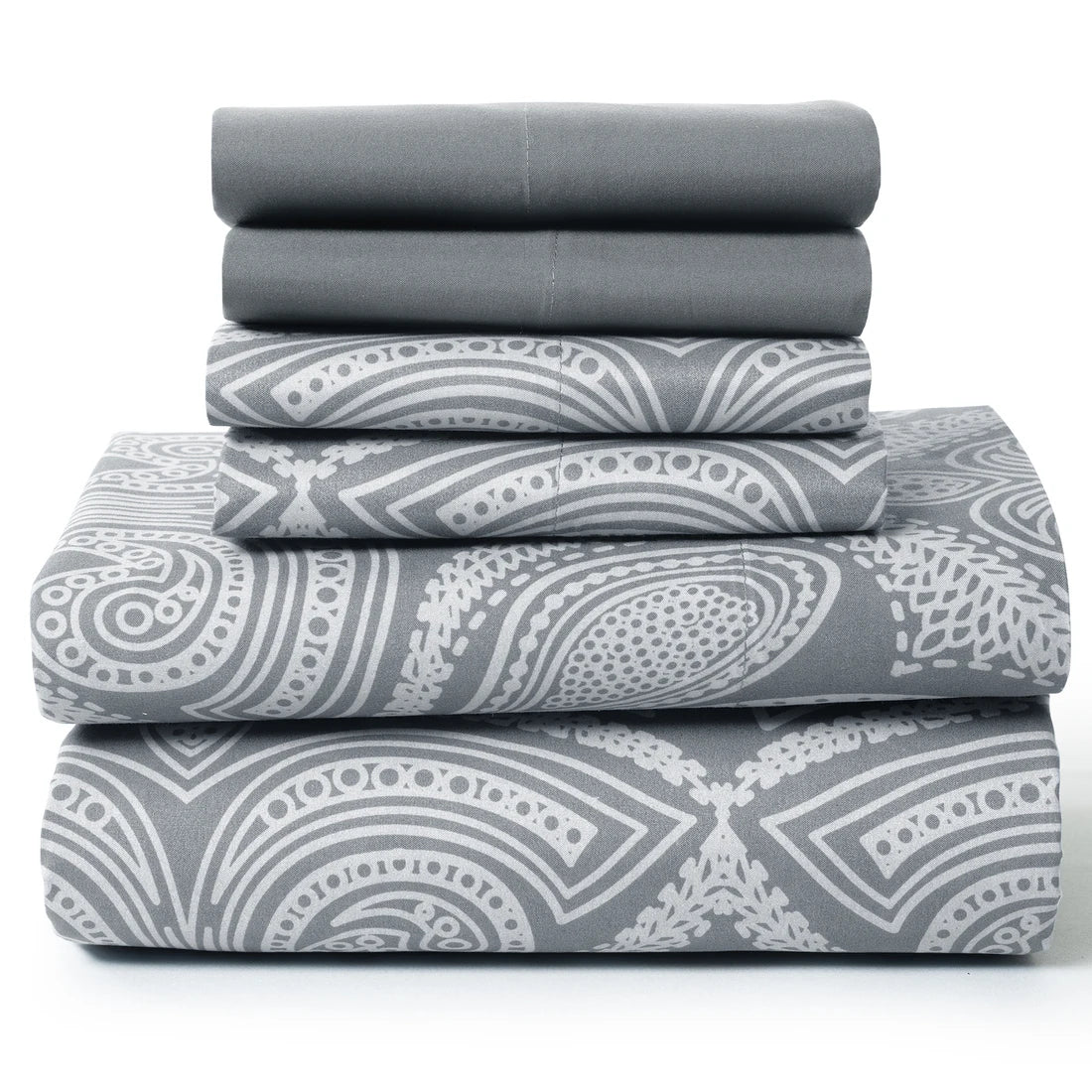 Lux Decor 6Pc Paisley Sheet Set – Luxurious Printed Bed Sheets