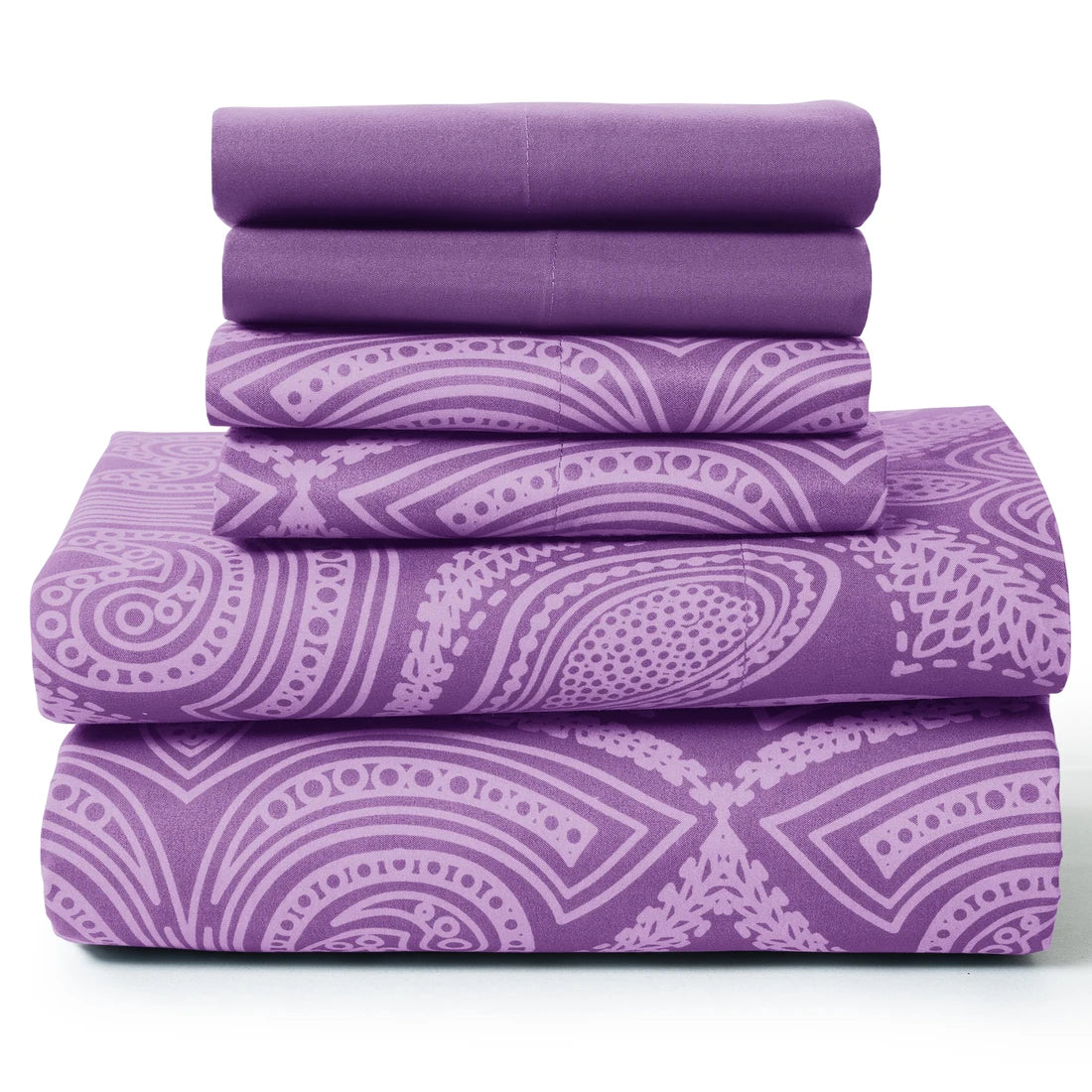 Lux Decor 6Pc Paisley Sheet Set – Luxurious Printed Bed Sheets
