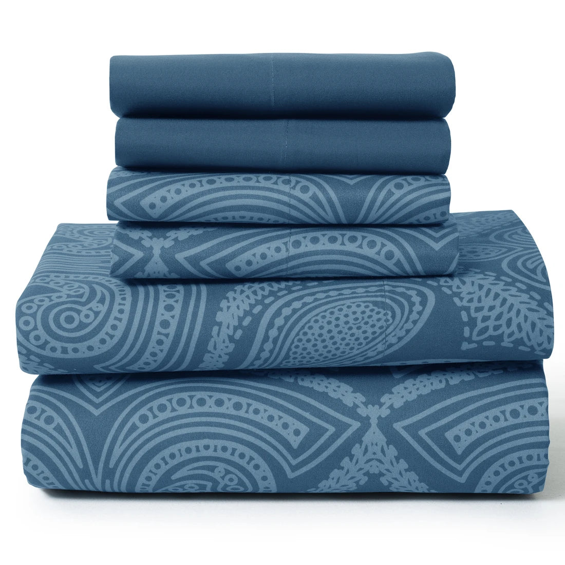 Lux Decor 6Pc Paisley Sheet Set – Luxurious Printed Bed Sheets