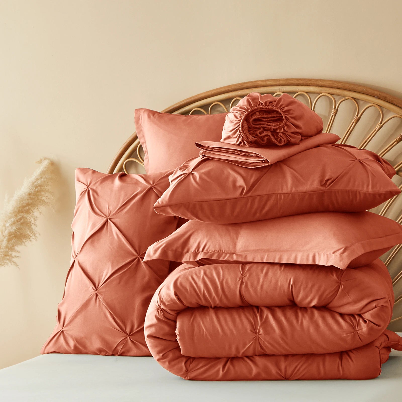 Bedding Set with Comforters, Sheets, and Pillowcases