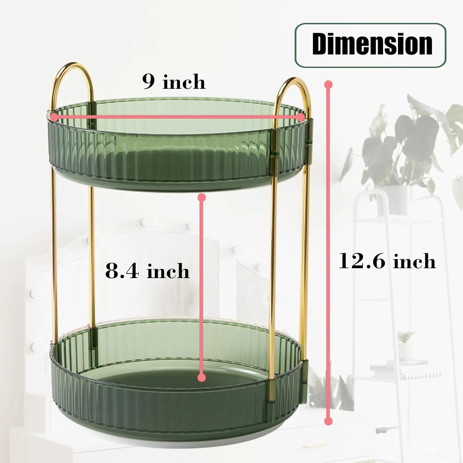 High-Capacity Cosmetic Organizer for Countertop