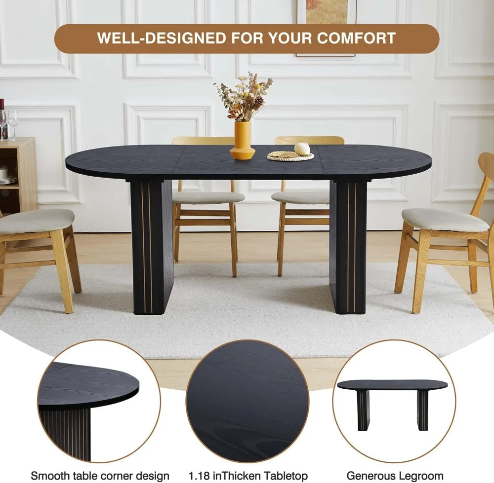 70.8 Inch Oval Dining Table