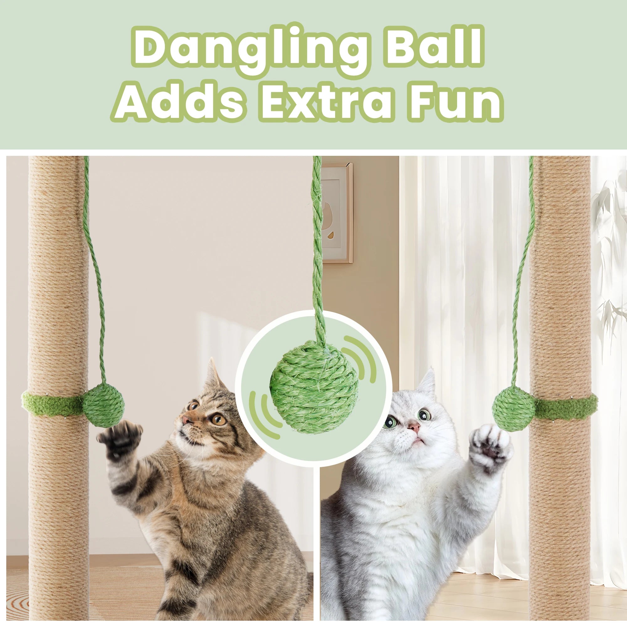 Cat Scratching Post with Dangling Ball