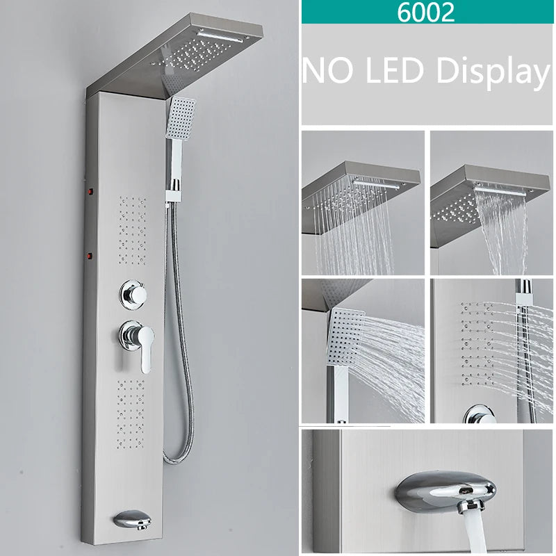 LED Shower Faucet Bathroom Rain Shower Panel