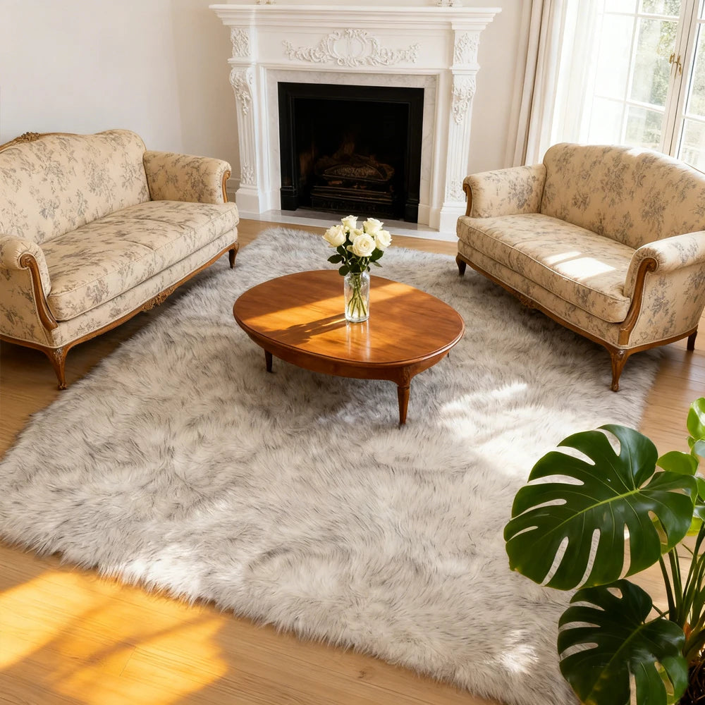 White and Grey Area Rugs 9x12
