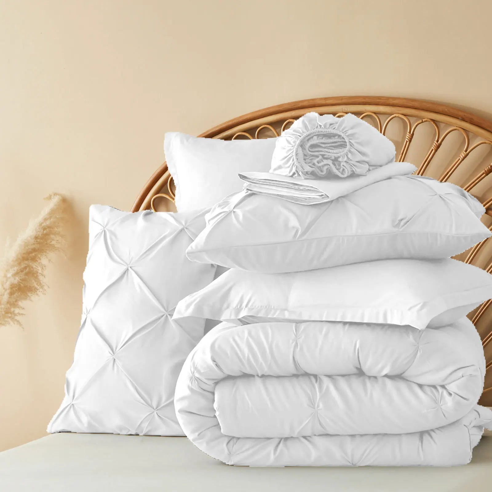 Bedding Set with Comforters, Sheets, and Pillowcases