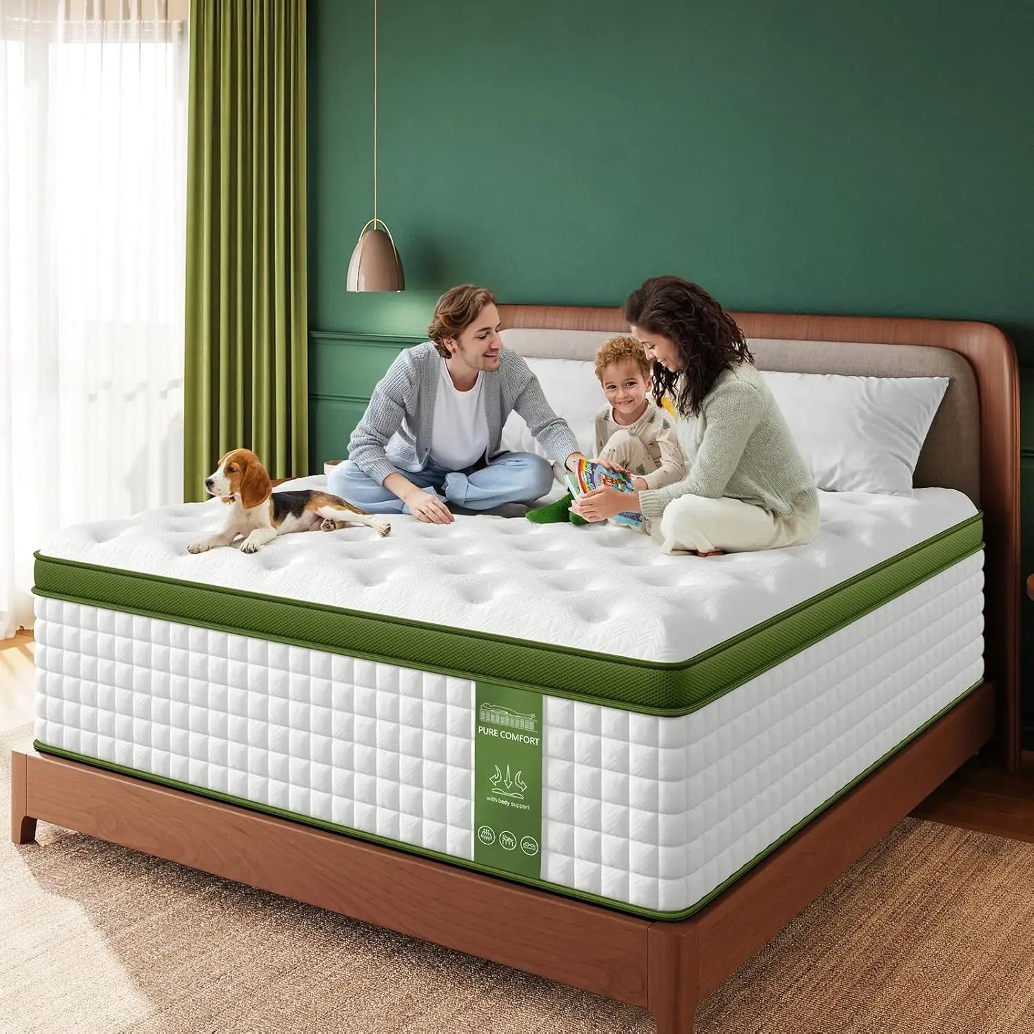 Hybrid Mattress Gel Memory Foam & Pocket Springs for Pressure Relief & Support