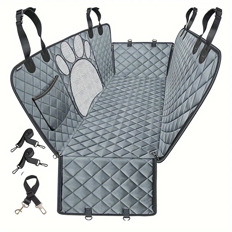 Pet Rear Seat Cover Hammock, Heavy Duty, Scratch Resistant, Anti Slip, Durable Soft