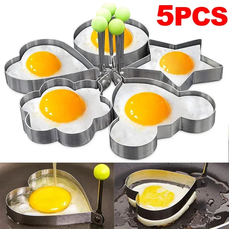 New Stainless Steel Fried Egg Mold Heart Pancake Maker