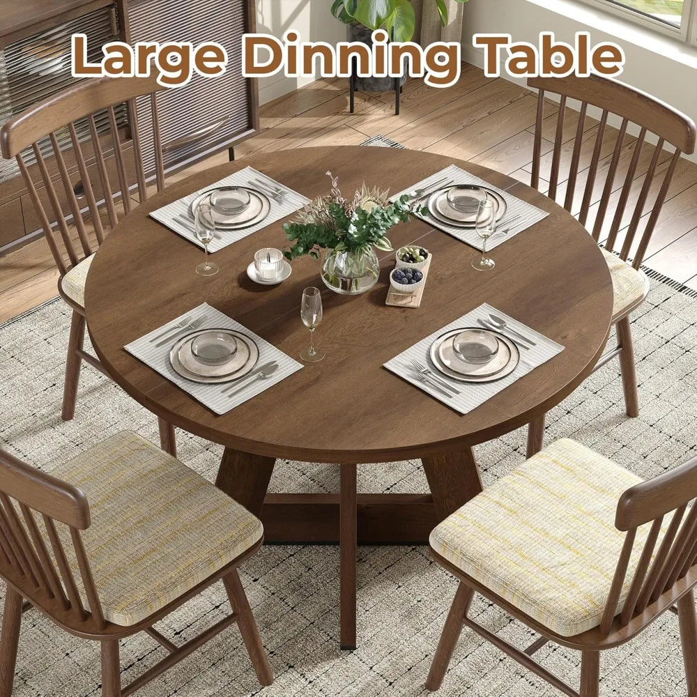 Extendable Round Dining Table