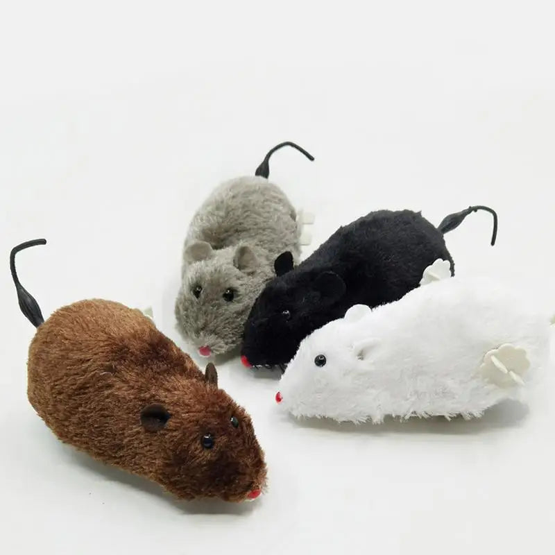 Fun Mouse and Interactive Plush Wind-Up Cat Toy