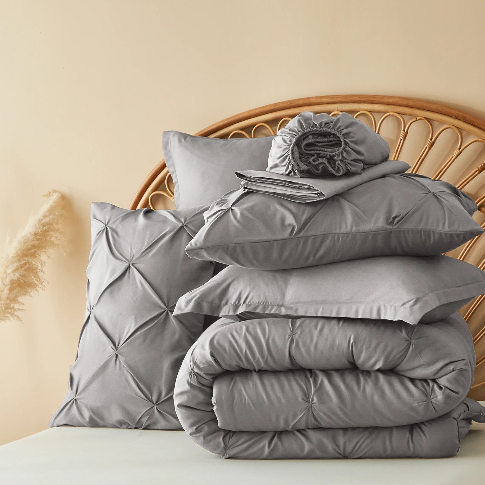Bedding Set with Comforters, Sheets, and Pillowcases