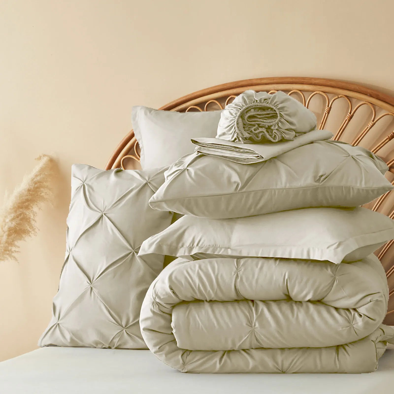 Bedding Set with Comforters, Sheets, and Pillowcases