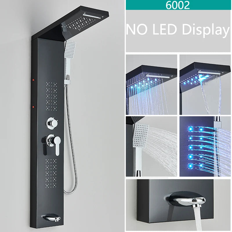 LED Shower Faucet Bathroom Rain Shower Panel