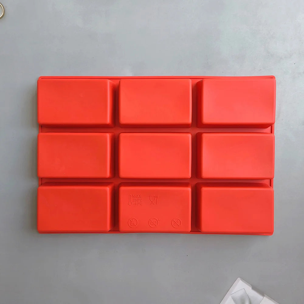1pc 9-Cavity Silicone Mini Loaf  pan