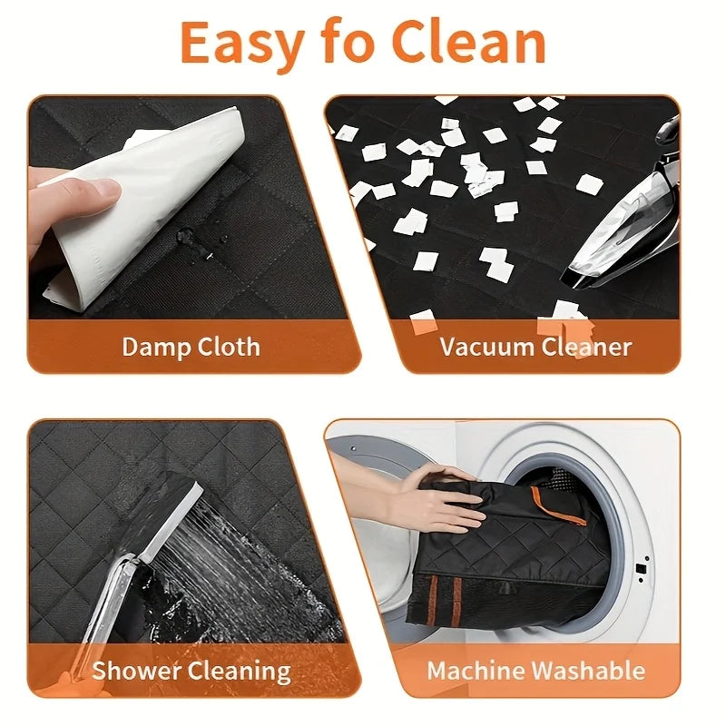 Pet Rear Seat Cover Hammock, Heavy Duty, Scratch Resistant, Anti Slip, Durable Soft