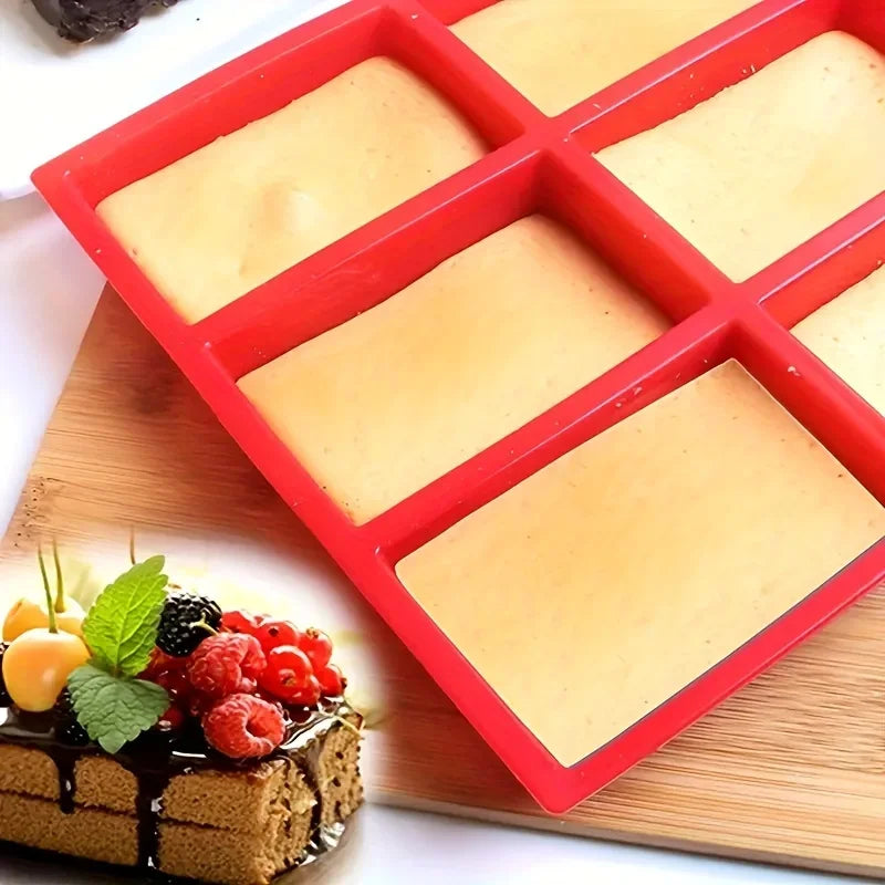 1pc 9-Cavity Silicone Mini Loaf  pan