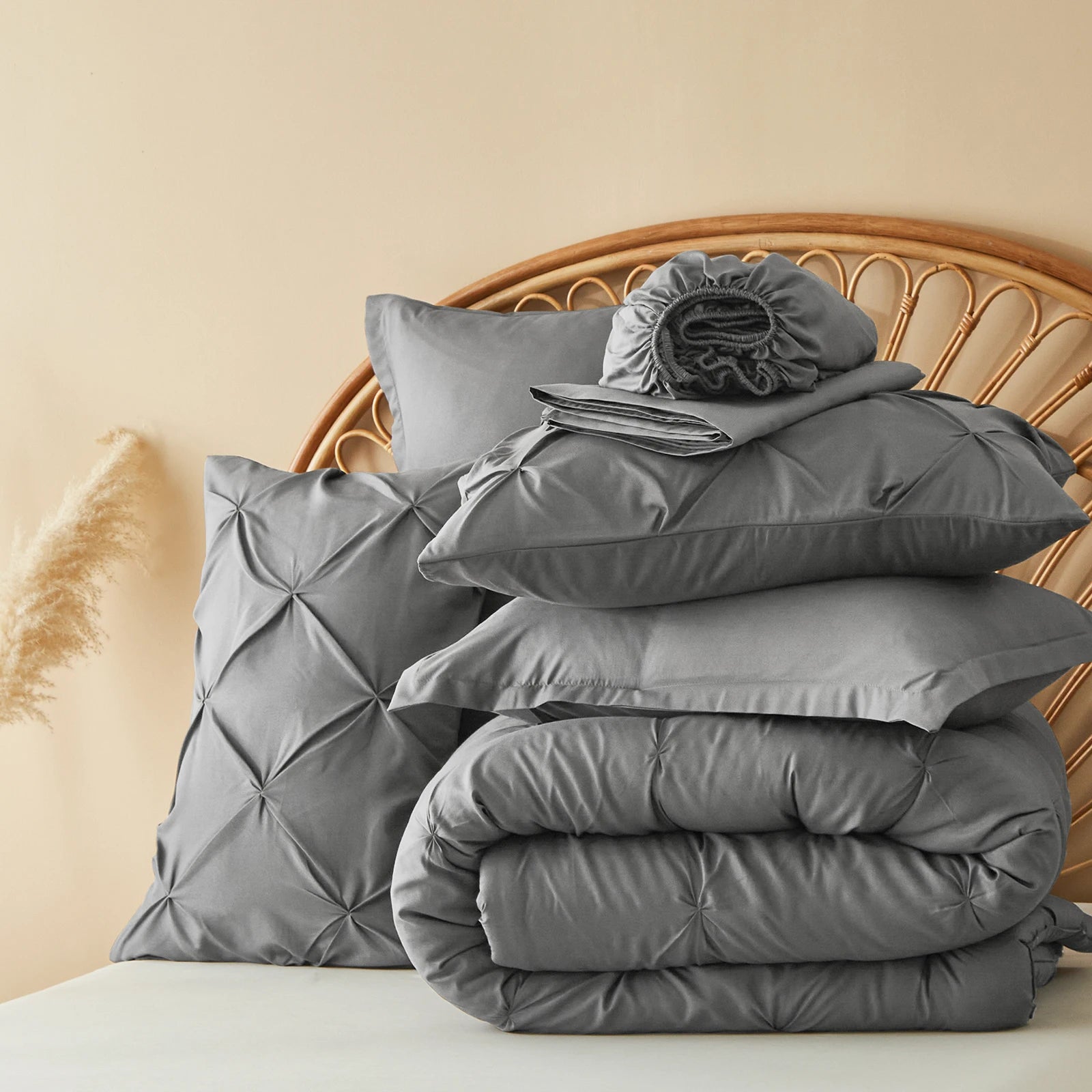 Bedding Set with Comforters, Sheets, and Pillowcases