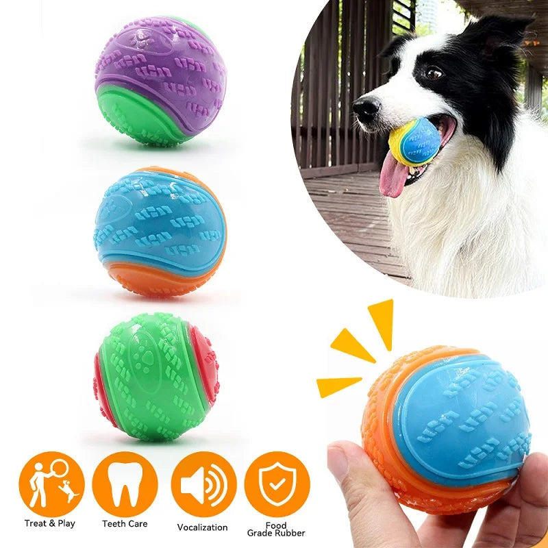 Toys for Dog Pet Teeth Cleaning Bite Resistance Squeaky