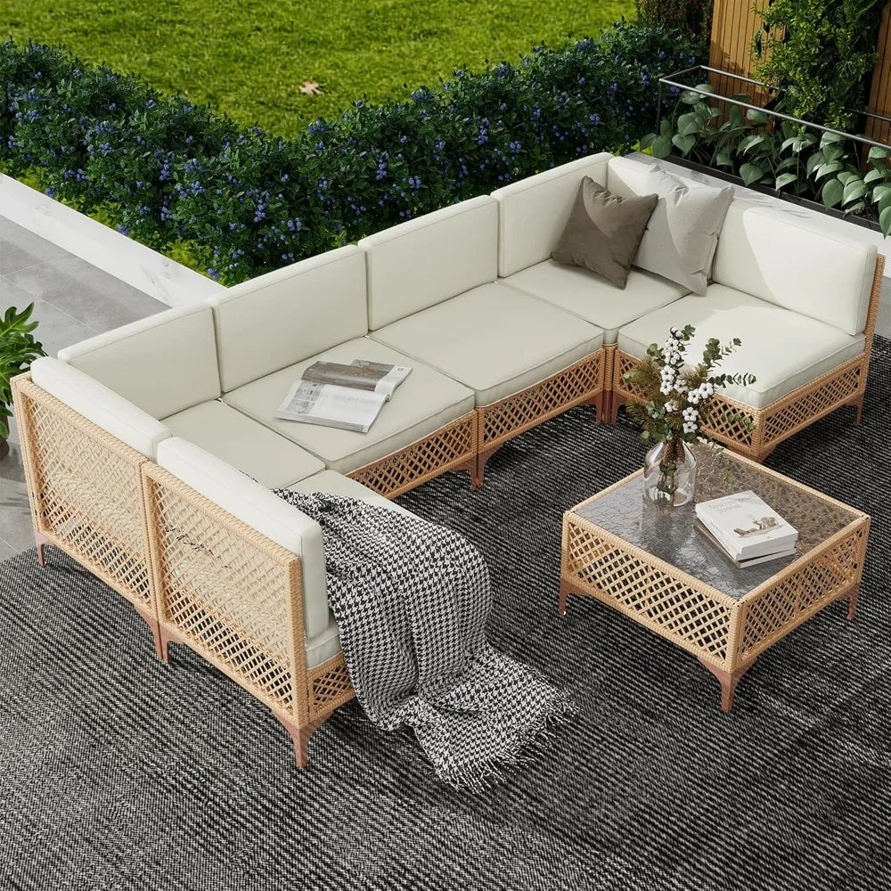 Wicker Outdoor Sectional Set