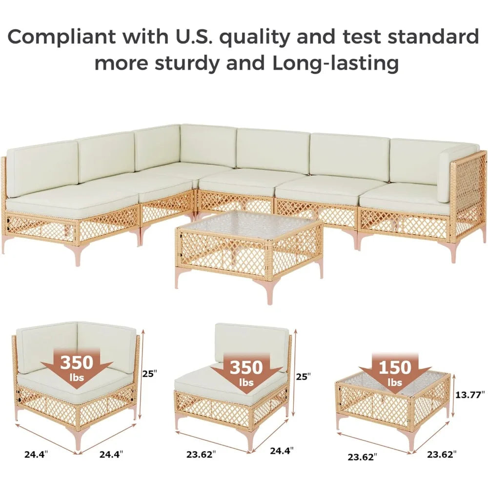 Wicker Outdoor Sectional Set