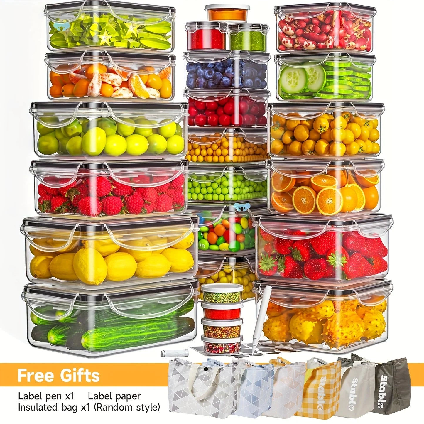 48Pcs BPA-Free Food Storage Set