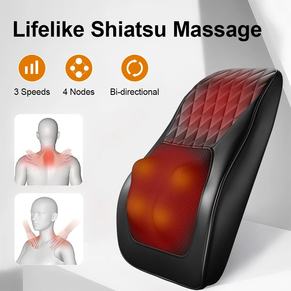 3D Heated-Kneading Massage Pillow
