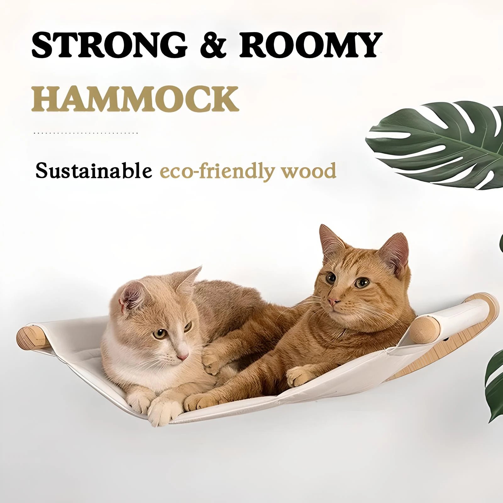 Cat Hammock Wall Mounted Cat Shelf With Two Steps