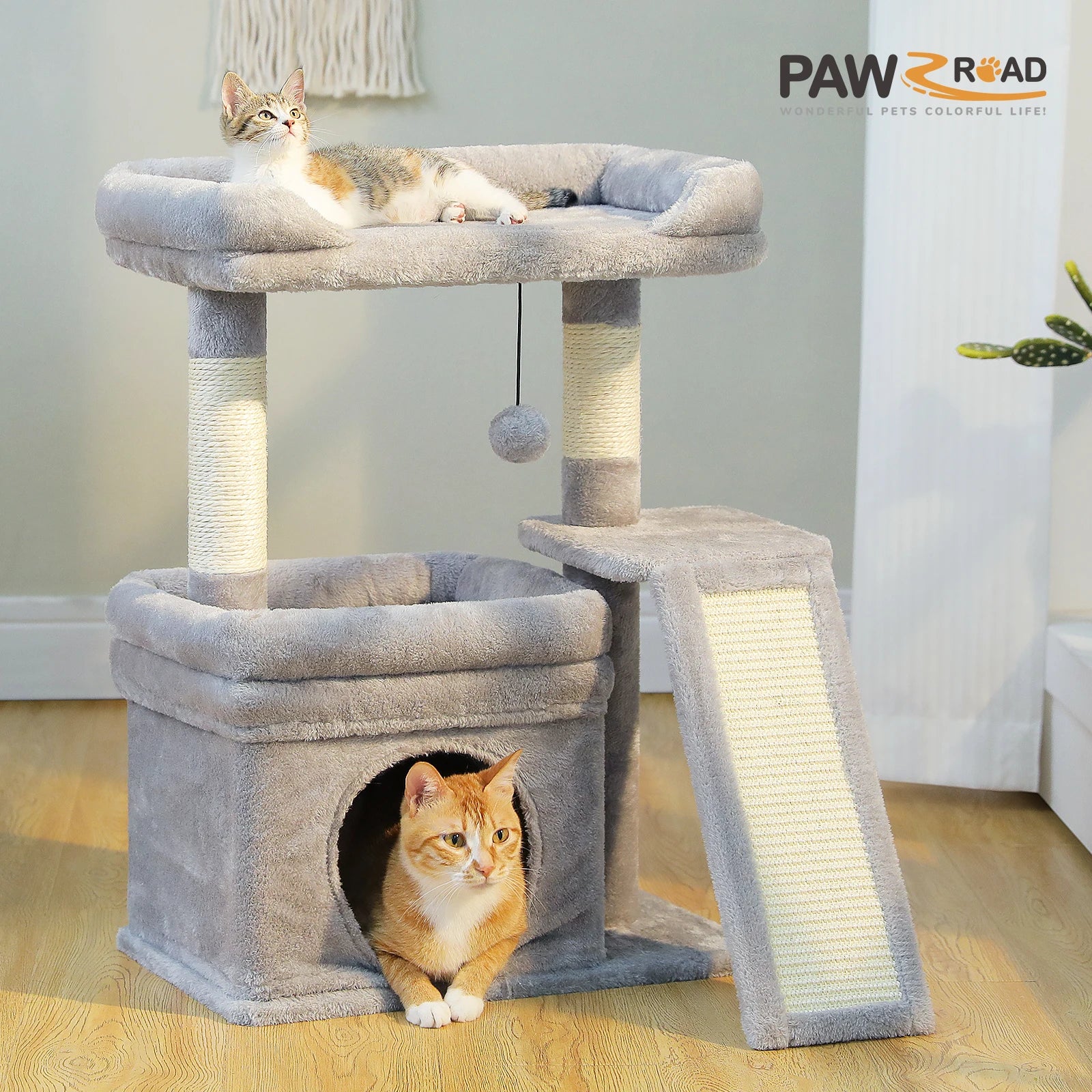 Small Cat Tree with Sisal Scratching Post