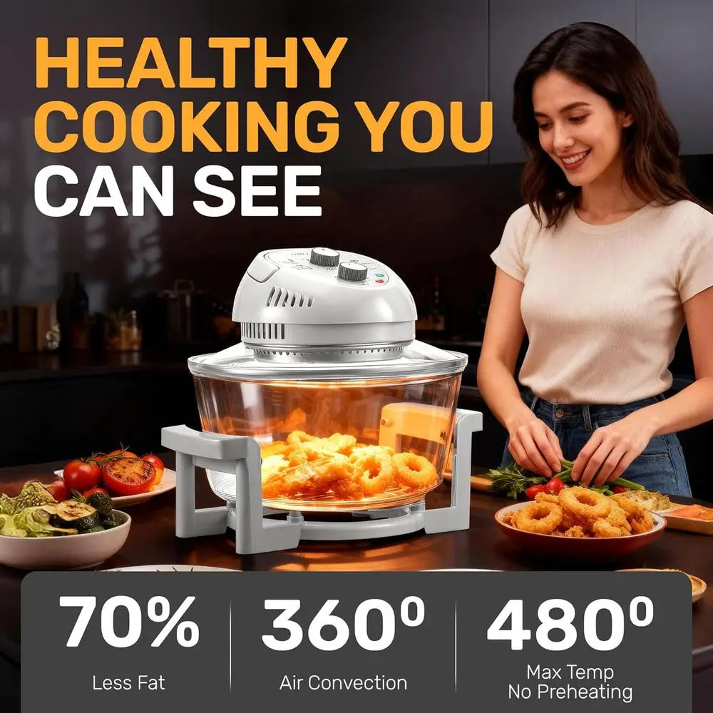 16Qt Large Glass Air Fryer