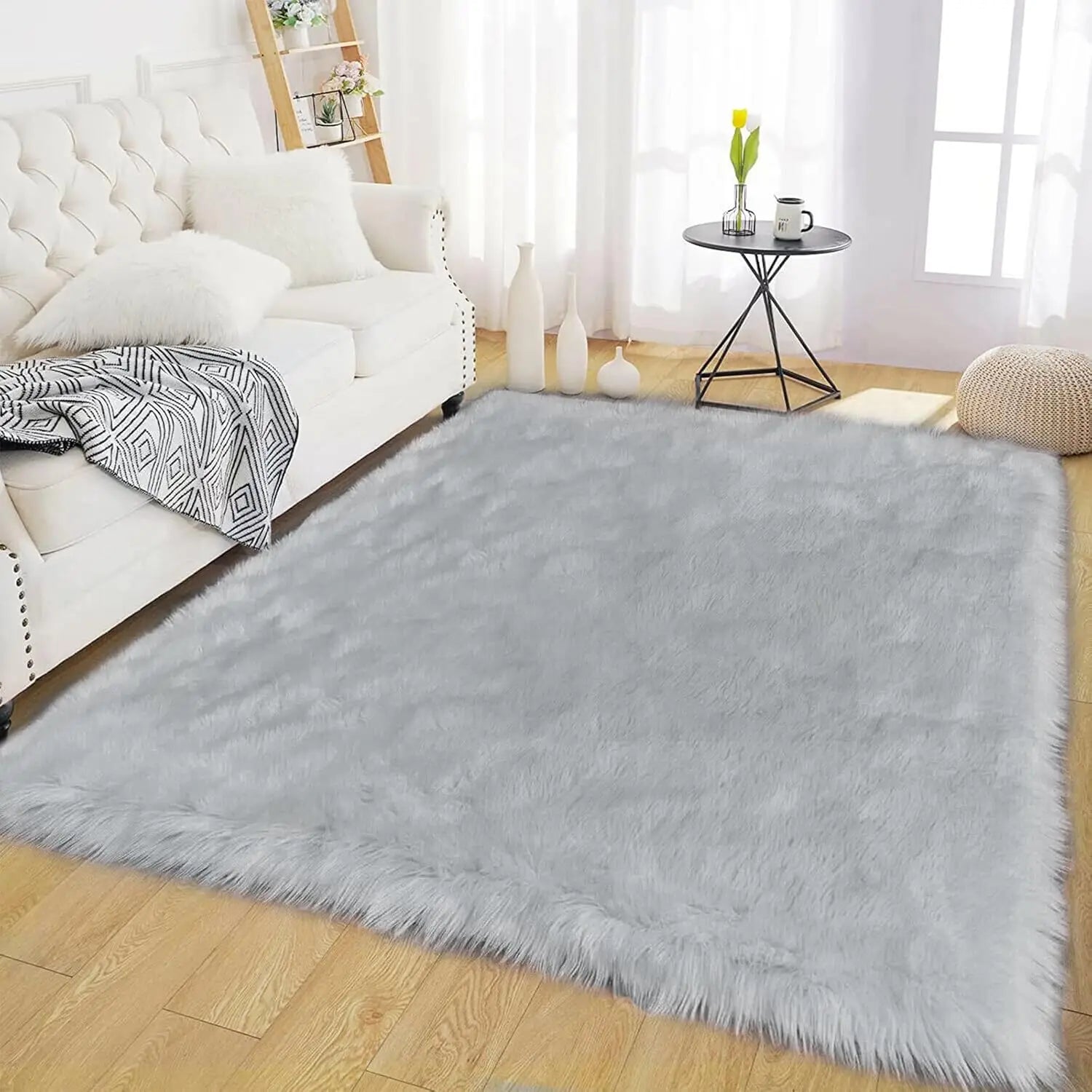 White and Grey Area Rugs 9x12