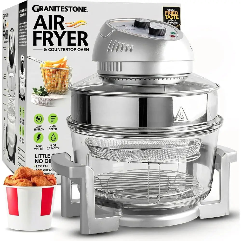 16Qt Large Glass Air Fryer