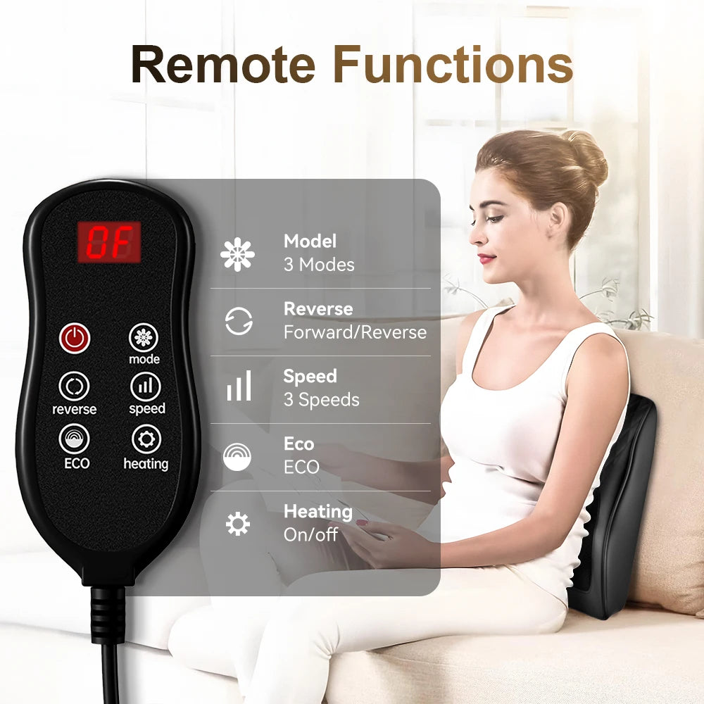 3D Heated-Kneading Massage Pillow