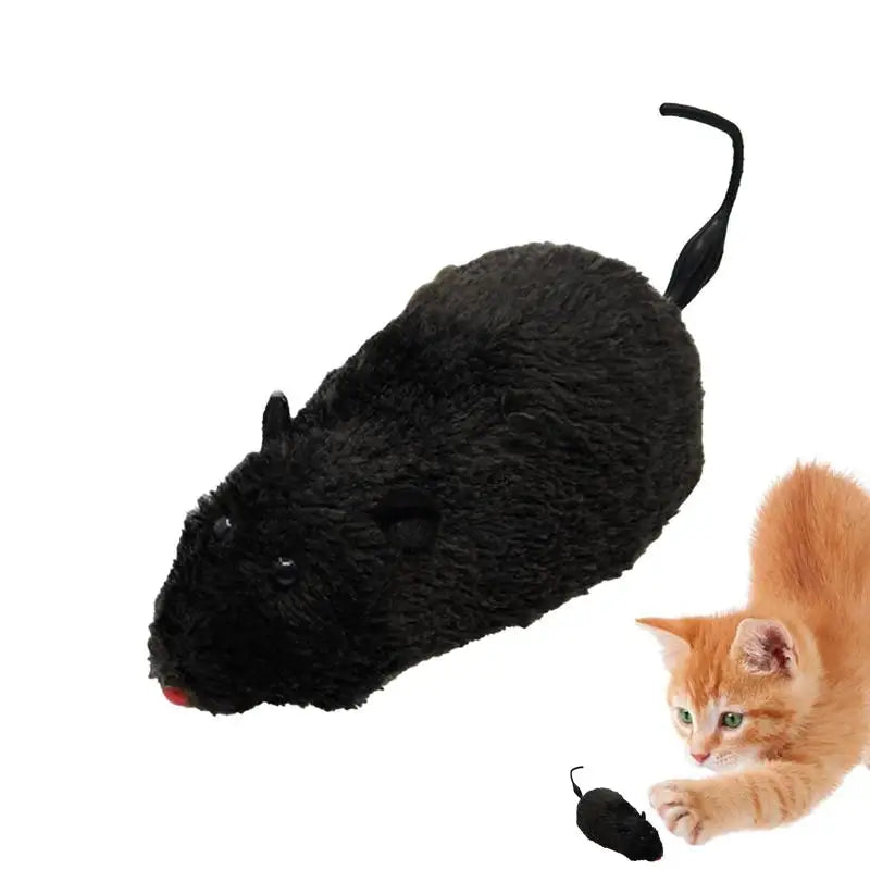 Fun Mouse and Interactive Plush Wind-Up Cat Toy