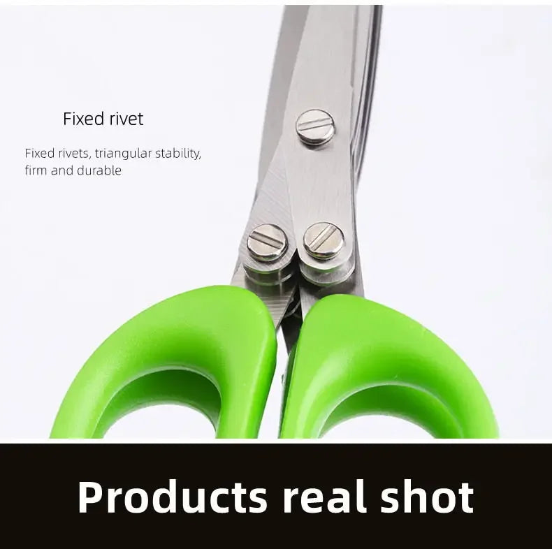 Multi-functional Stainless Steel 3/5 Layer Kitchen Scissors Scallion Cutter