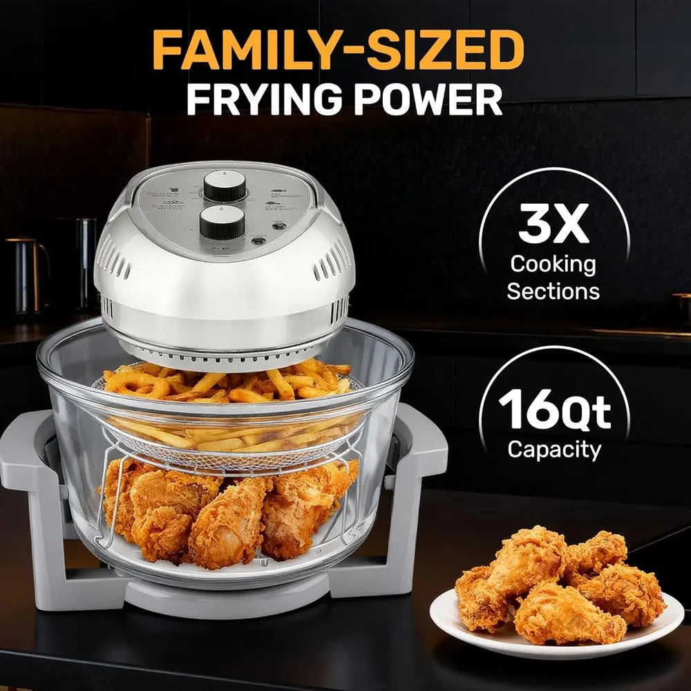 16Qt Large Glass Air Fryer