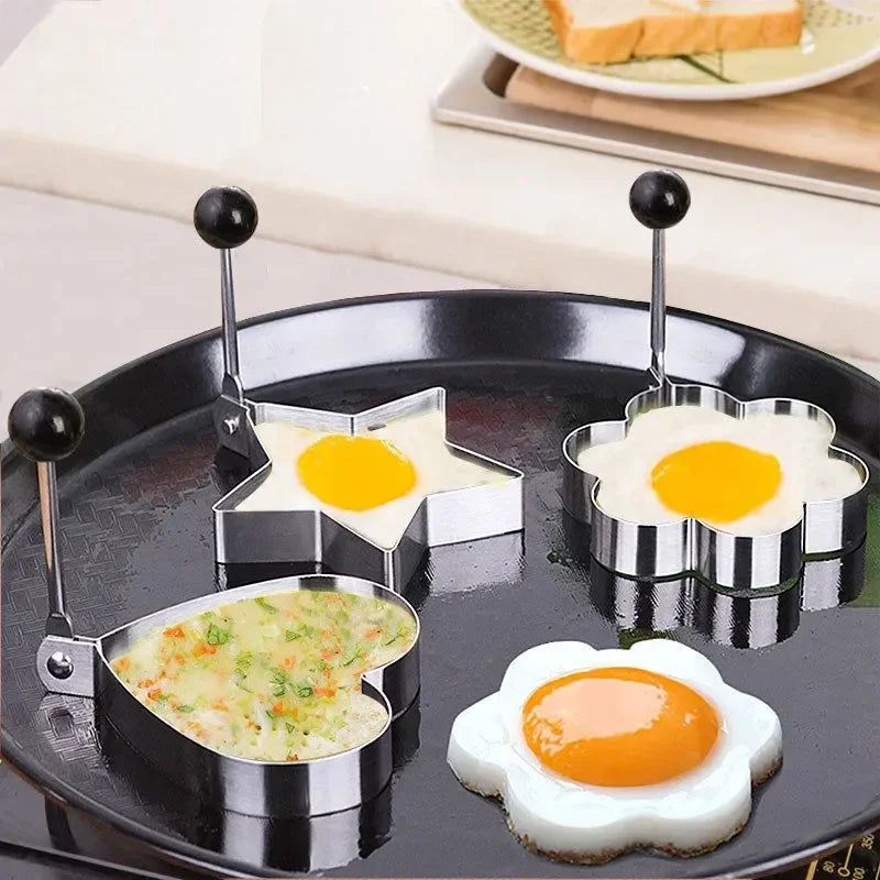 New Stainless Steel Fried Egg Mold Heart Pancake Maker