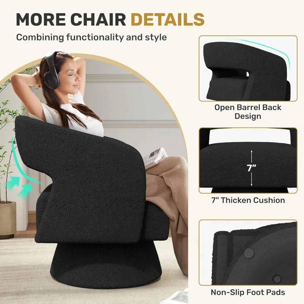 Modern Swivel Accent Chair Set of 2
