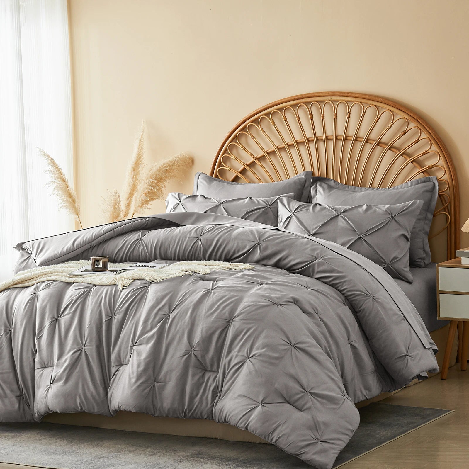 Bedding Set with Comforters, Sheets, and Pillowcases