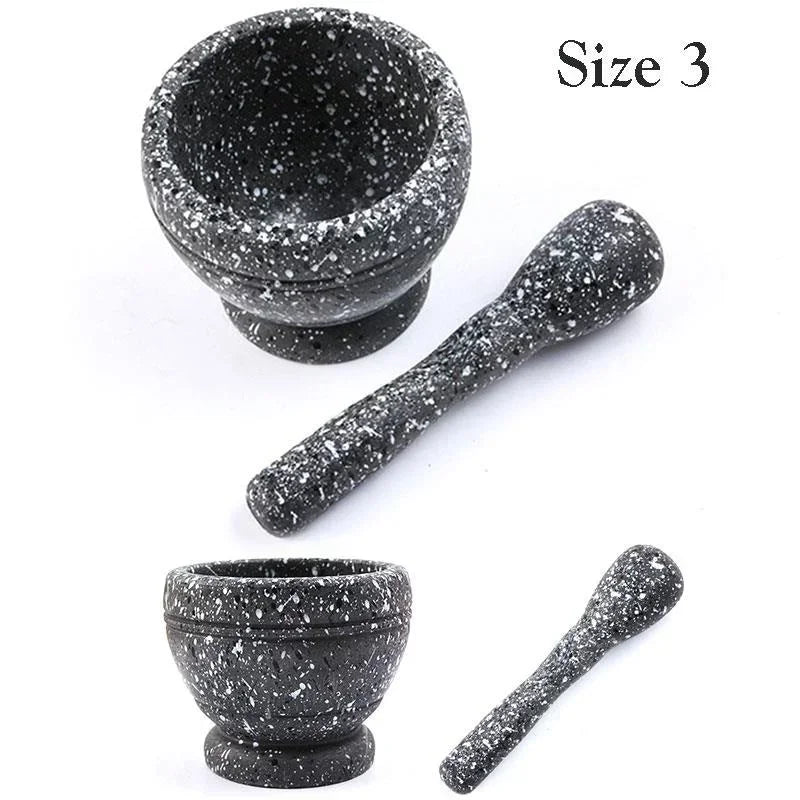 Resin Setmortar and Pestle Garlic Herb Spice