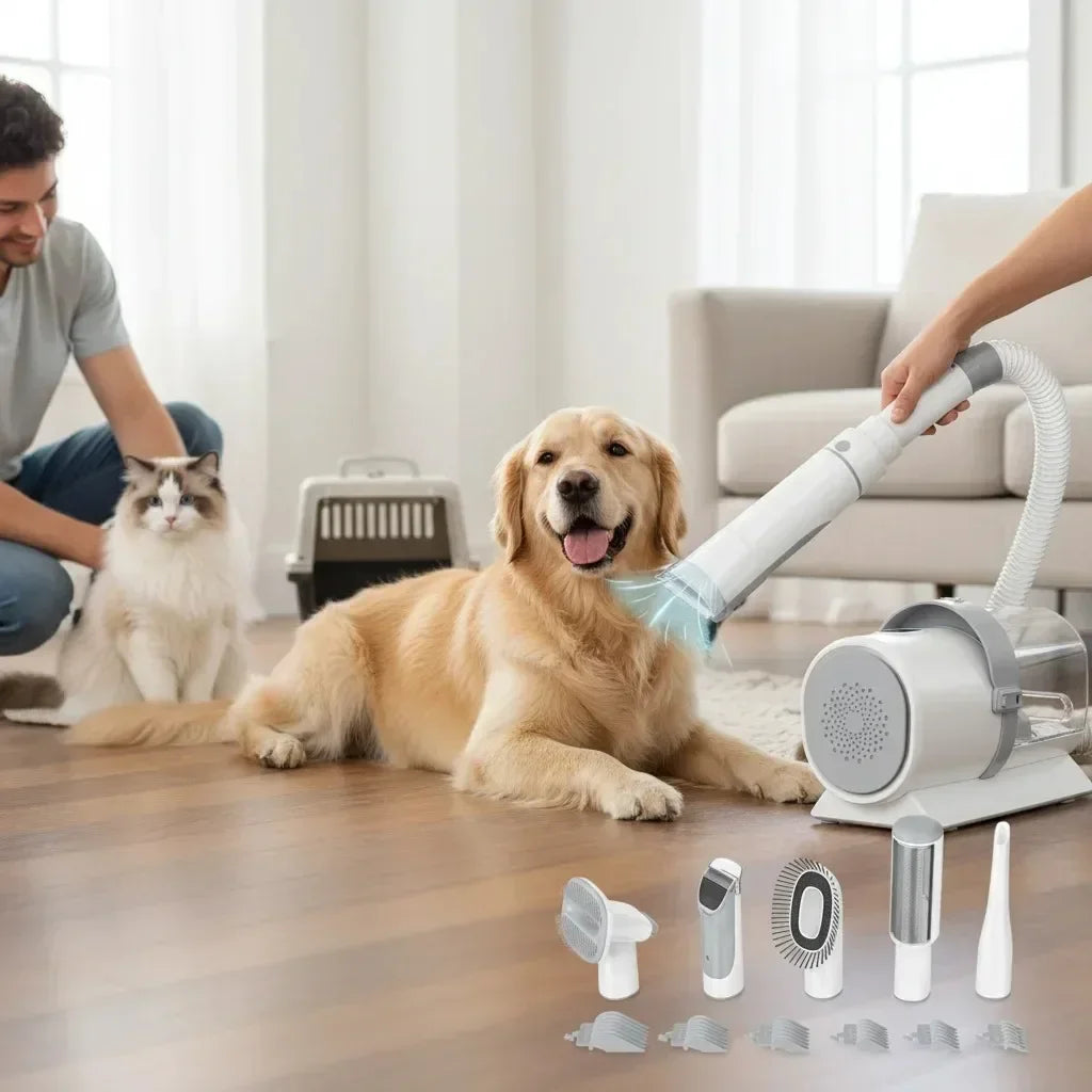 Pet Grooming Vacuum Kit with 2L Dust Cup