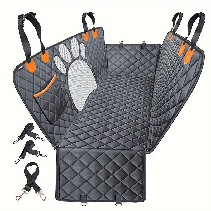 Pet Rear Seat Cover Hammock, Heavy Duty, Scratch Resistant, Anti Slip, Durable Soft