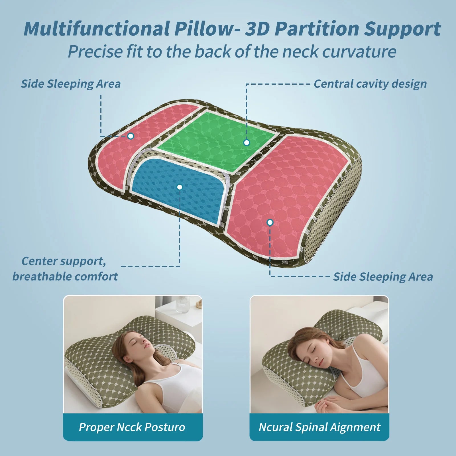 2-Pack Soft Knit Neck Massage Pillow