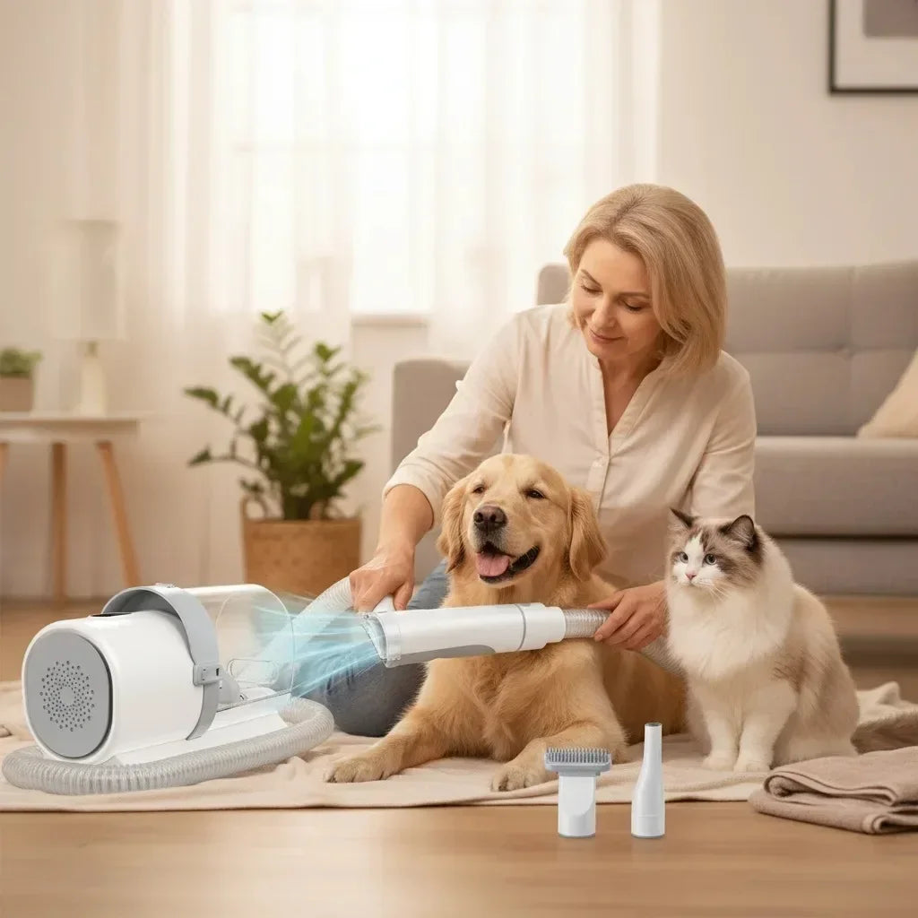 Pet Grooming Vacuum Kit with 2L Dust Cup