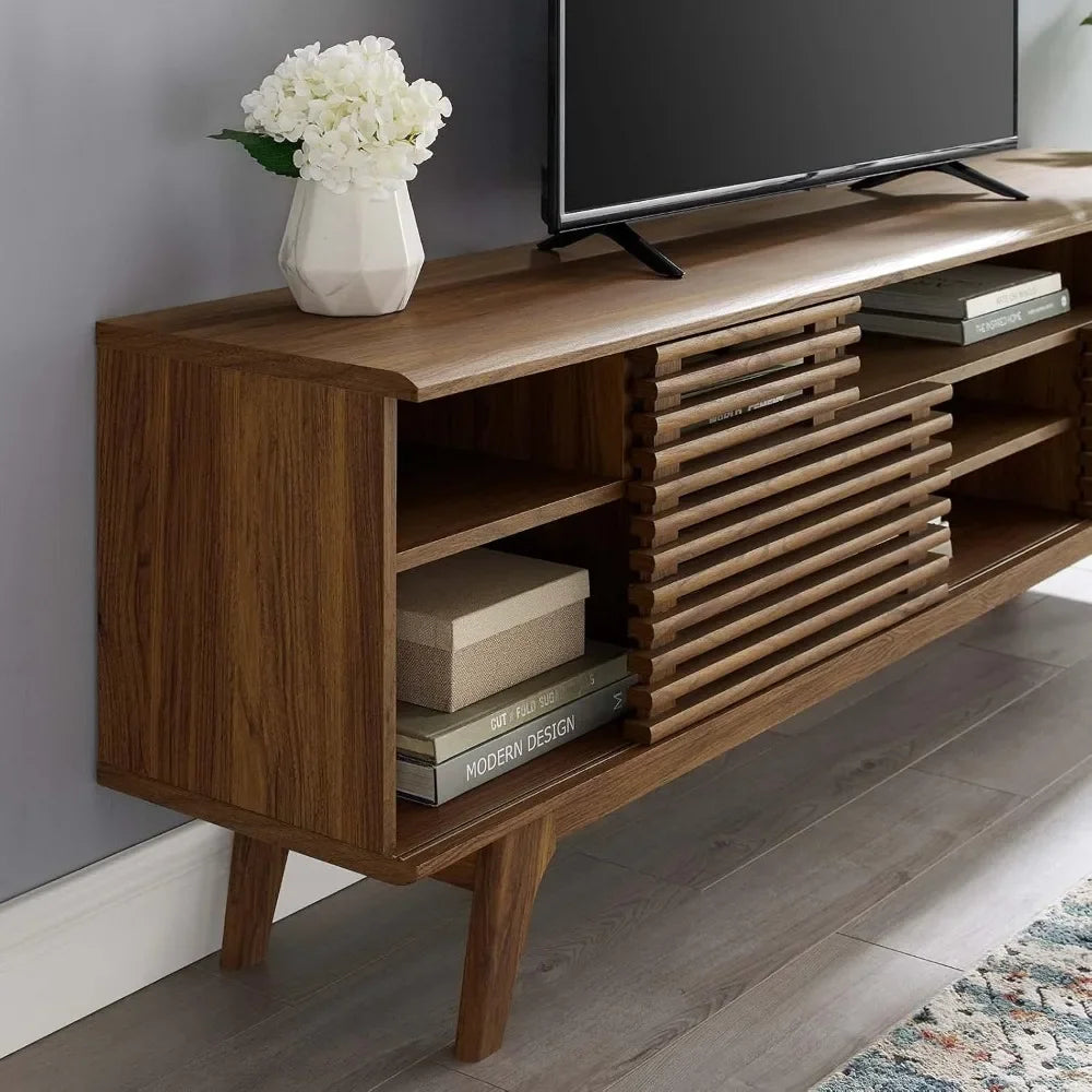Mid-Century Modern Low Profile Media Console TV Stand